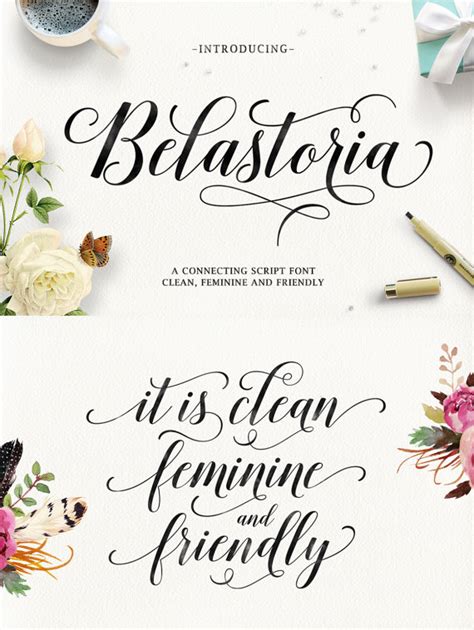 Belastoria Script Modern Calligraphy Font Handwritten Font Modern