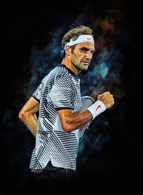 Roger Federer At Australian Open 2017 Come On Gesture Digital