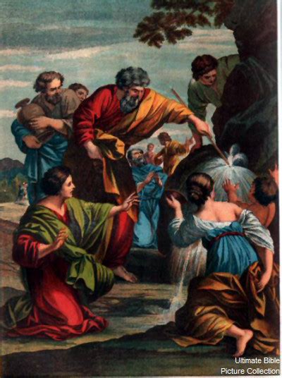 Exodus 17 Bible Pictures Moses Gets Water From The Rock