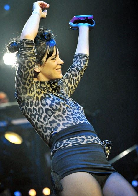 Cheeky Lily Allen Takes To The Stage In Lady Gaga Inspired Outfit