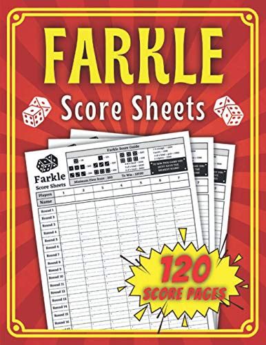 Farkle Score Sheets Farkle Score Pads For Farkle Board Games Nice