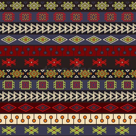 Tribal Knitted Seamless Pattern Indian Or African Ethnic Patchwork