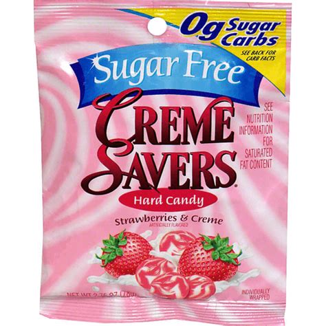 Creme Savers Hard Candy Creme Savers Strawberries And Creme Sugar Free