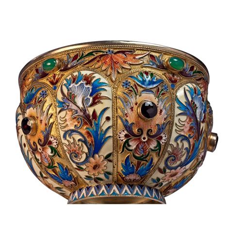 Antique Russian Cloisonne Enamel Silver Bowl For Sale At 1stdibs