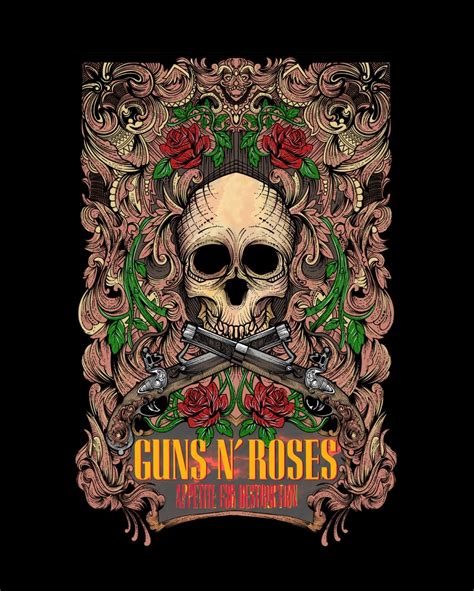 Guns n' roses, often abbreviated as gnr, is an american hard rock band from los angeles, california, formed in 1985. Guns N Roses Poster
