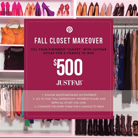 Pin To Win 500 Enter The Justfab Fall Closet Makeover Contest By Re