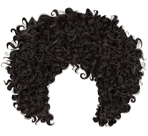 Trendy Curly African Black Hair Realistic D Fashion Beauty Style