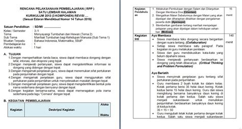 Smp n mata pelajaran : RPP 1 Lembar Kelas 3 Tema 2 Kurikulum 2013 Revisi 2020 - Informasi Pendidikan