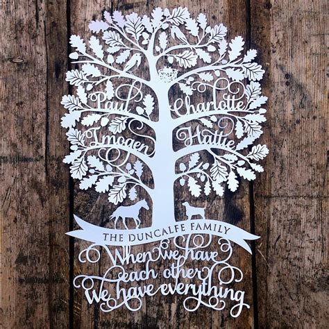 Giving your family the gift of a family tree has never been easier. SAS Creative: New Family Tree Papercut Design