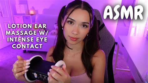 Asmr Member Exclusive ♡ Lotion Ear Massage W Intense Eye Contact Youtube