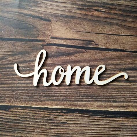 Welcome Script Word Wood Sign Wooden Words Sign Art Rustic Cursive Word