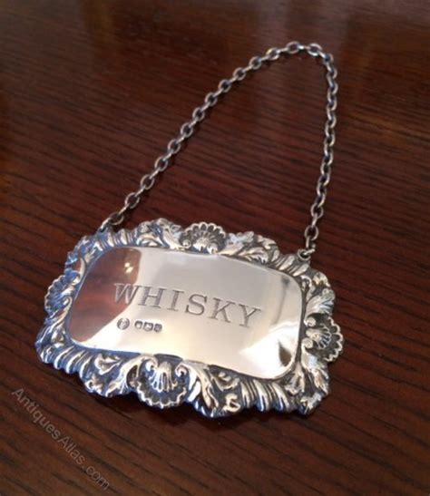 antiques atlas silver decanter label whisky