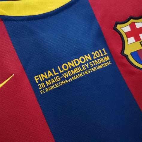 2010 2011 Barcelona Home Jersey Final London Worn By Messi Xavi