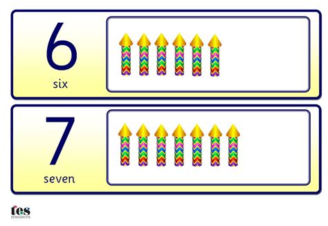 Number Cards 0 10 With Fireworks To Count Teaching Resources