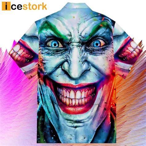 joker face 3d hawaiian shirt icestork