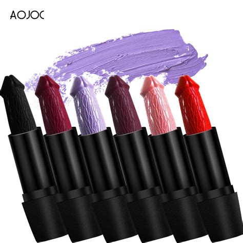 Hot Sexy Red Lips Matte Velvet Penis Lipstick Pencil Cosmetic Long