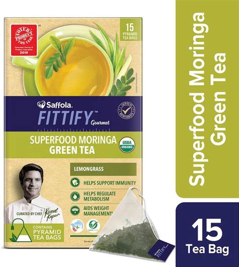 saffola fittify gourmet superfood moringa lemongrass green tea box price in india buy saffola