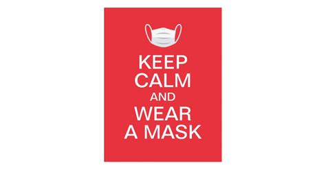 Keep Calm And Wear A Mask Postcard