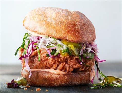 Fried Chicken Sandwiches With Slaw And Spicy Mayo Recipe Recipes