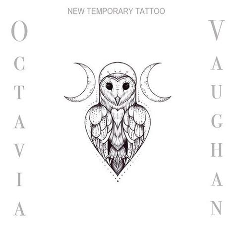 Owl Goddess Temporary Tattoo By Octaviatattoo With Images