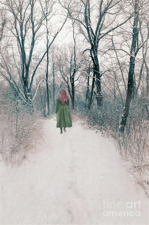 Lady In The Snowy Woods Photograph By Jill Battaglia Fine Art America