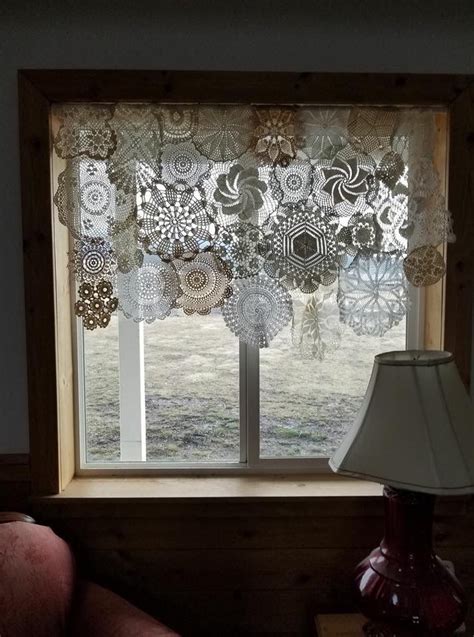Pin By Laurie Teeslink On Glamper Decor Crochet Curtains Doily Art