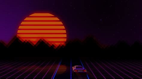 Retrowave City Artistic Car Artwork Wallpaperhd Artist Wallpapers4k