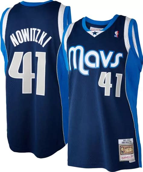 Mitchell And Ness Mens 2011 Dallas Mavericks Dirk Nowitzki 41 Blue