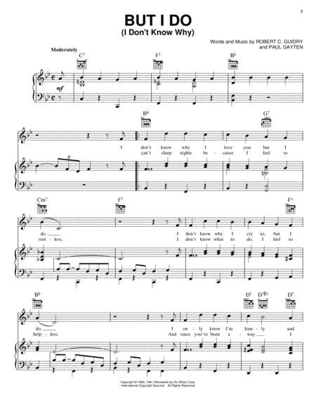 But I Do I Dont Know Why By Digital Sheet Music For Pianovocal