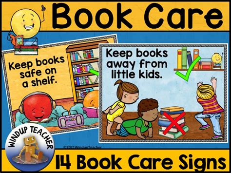 Book Care Signs For Classroom Library Teaching Resources
