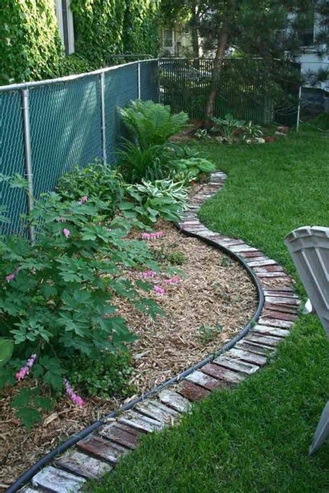 40 Garden Edging Landscape Ideas With Recycled Materials 32 Brick