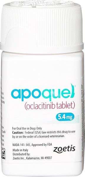Apoquel Oclacitinib Tablets For Dogs 54 Mg 60 Tablets