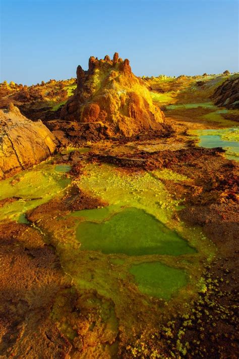 Dallol Landscape Danakil Desert Ethiopia Stock Image Image Of
