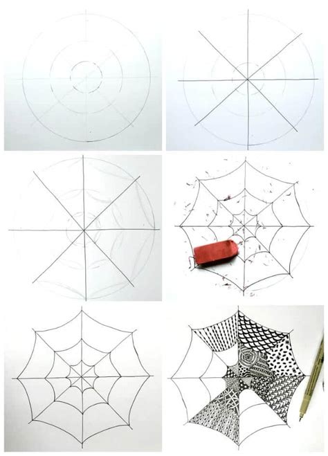 Zentangle designs are very simple to draw and very. Easy Zentangle for Kids and Adults with Spiderwebs