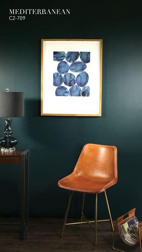 Mediterranean C2 709 Green Accent Walls Sophisticated Paint Color