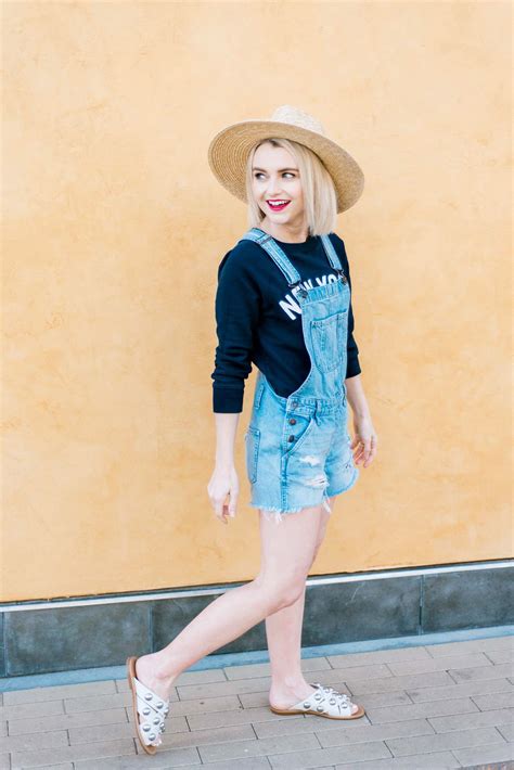 How To Style Denim Overall Shorts Poor Little It Girl