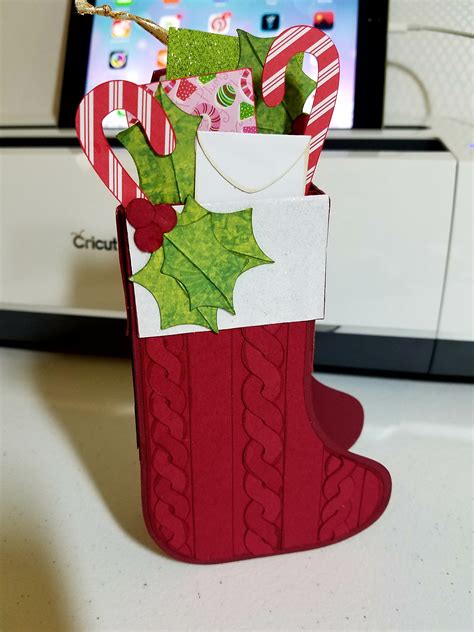 festive stocking card design
