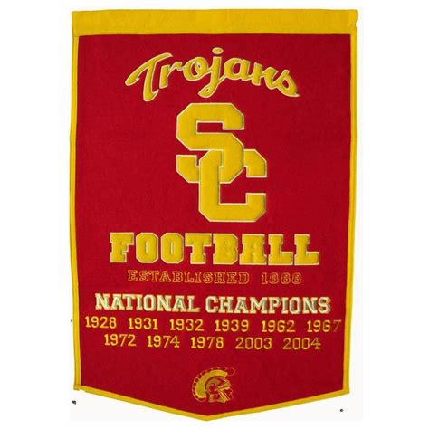 Usc Trojan Football National Champions Banner Usc Trojans Football