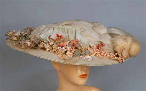 Ladys Wide Brim Hat 1900 1910 Victorian Hats Antique Hats Fancy Hats