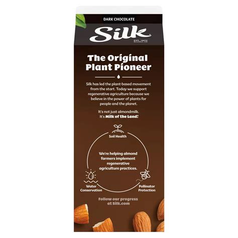 Silk Dark Chocolate Almond Milk Half Gallon Shop Milk At H E B