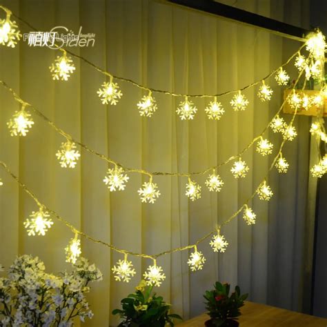 5m 28led Snowflake Led Decorative String Fairy Lights For Christmas