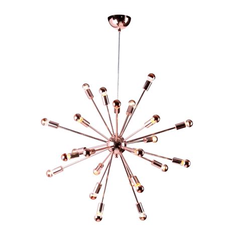Sputnik Rose Gold Chandelier Modern Furniture Brickell Collection