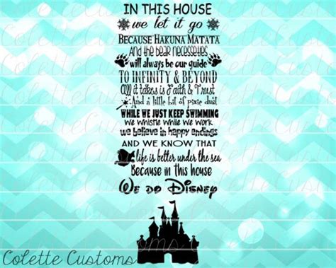In This House We Do Disney Svg Eps Dxf And Png By Colettecustoms