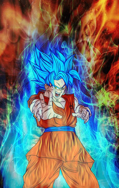 The film's versions of gogeta and broly appear as playable characters via downloadable content (dlc) in the video games dragon ball xenoverse 2 and dragon ball fighterz. Goku Super Saiyan God Wallpapers - Wallpaper Cave