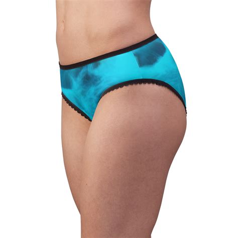 Teal Blue Briefs Abstract Blue Panties Women S Fashion Gift For Her