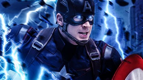 Captain America Mjolnir Avengers Endgame Art Wallpaperhd Superheroes