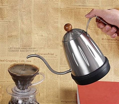 kettle pour coffee diguo guide stainless steel gooseneck drip spout variable narrow temperature tea premium electric digital silver hand buyer