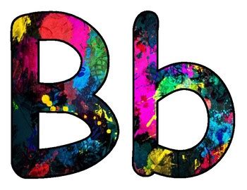 Paint Splatter BB letters by Funtastic Fonts For Everyday and More