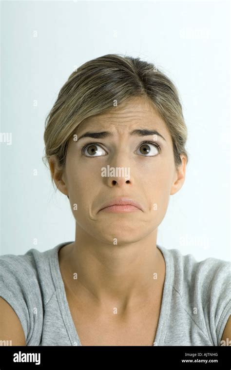 Woman Making Sad Face Portrait Stock Photo Alamy