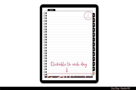 Digital Diary Journal Digital Notebook With Tabs Digital Etsy Uk